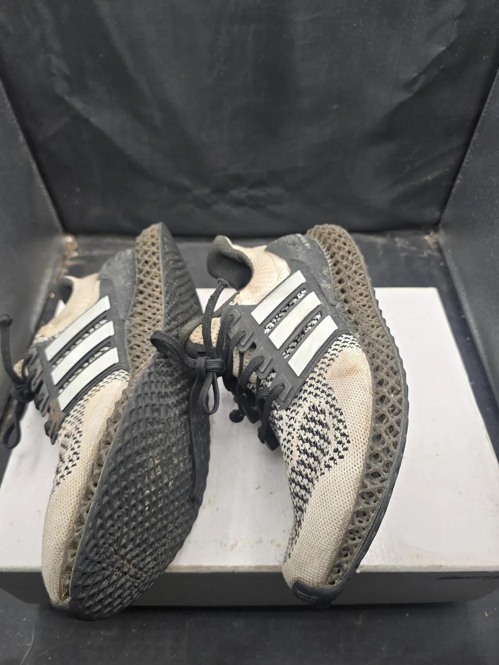 adidas‎ Men’s Knit Sneakers in Beige and Black
